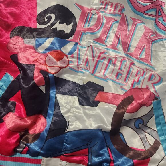 Vintage Pink Panther HGC Satin Jacket 5XL — Retro Cartoon Graphic Bomber - Picture 4 of 8